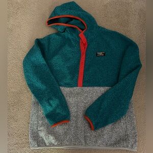 Womens LL Bean 1/4 Button Fleece Large